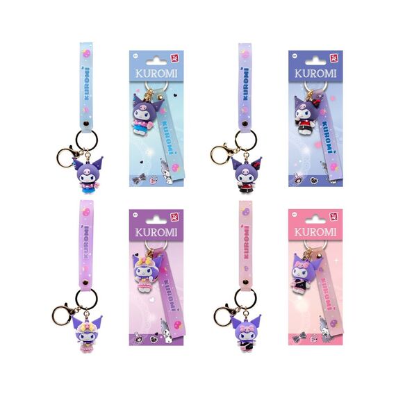 HELLO KITTY - Kuromi Outfit Series - Assort 12 Keychain 13cm Blind Box