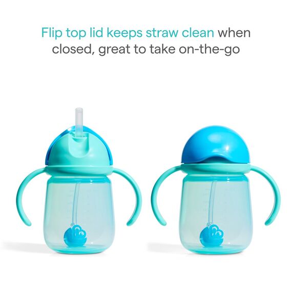 Munchkin - Tip & Sip Straw Trainer Cup - Blue - 207 ml /