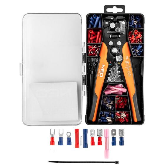 NEO TOOLS automatic wire stripper 205 mm, front type + 230 connectors