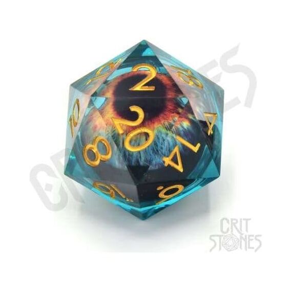 CritStones Liquid Core Dice D20 Eye of the Oracle 3 cm