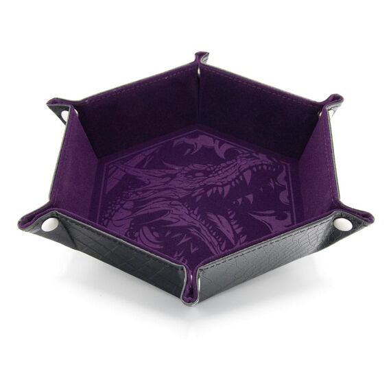 CritStones Folding Dice Tray Dragon Skin Edition Purple