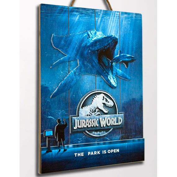 Jurassic World WoodArts 3D Wooden Wall Art Mossasaurus 30 x 40 cm