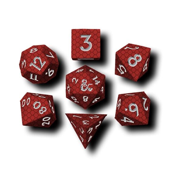 Dungeons & Dragons Premium Silicon Dice Set Dragon Scale Red (7)