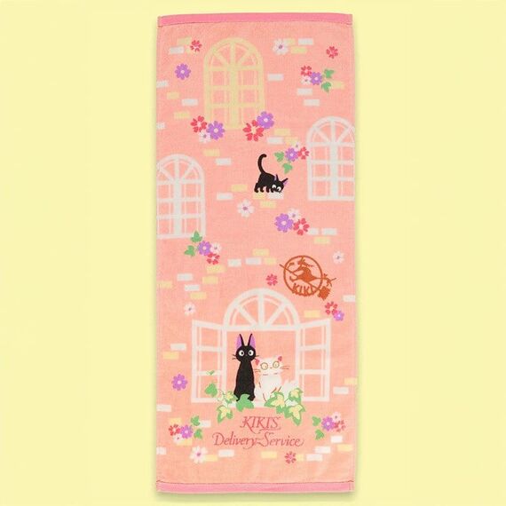 Kiki's Delivery Service Natsu Towel Sweet Pink Jiji 34 x 80 cm