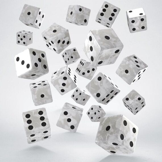 Q Workshop Dice Set Full Pack D6 Pearl (20)