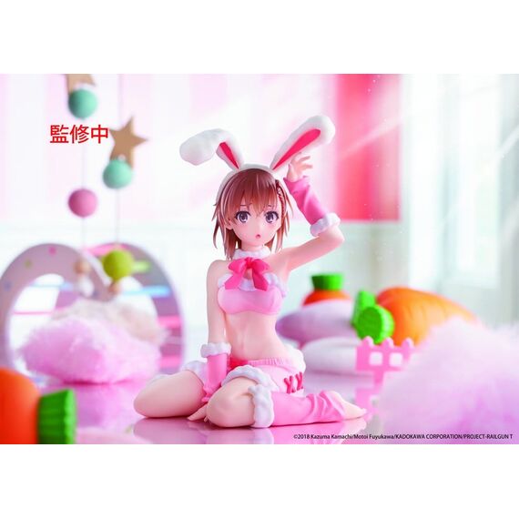 A Certain Scientific Railgun Moflock PVC Figure Mikoto Misaka (Fluffy Bunny Ver.) 13 cm