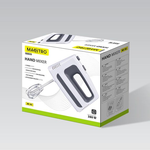 Hand mixer MAESTRO MR-502 500W White, Black