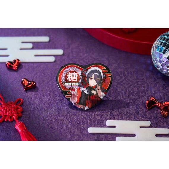 Needy Streamer Overload Needy Streamer Chinese Restaurant Series Heart-Shaped Pinback Button Ame