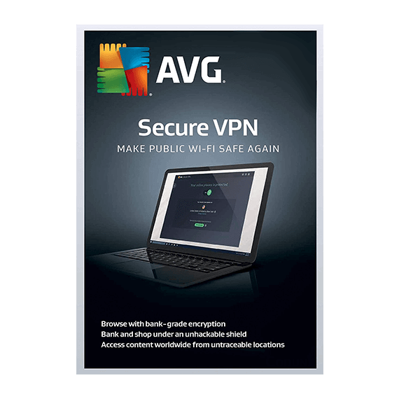 AVG Secure VPN 5 PCs, 1 Year, 5 Active Connections, ESD