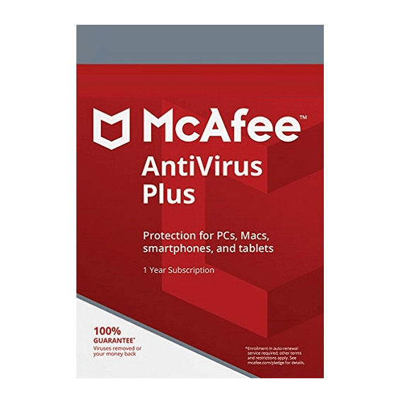 McAfee Antivirus Plus (Τελευταία Έκδοση) 5 Devices, 1 Year, ESD | Techbox