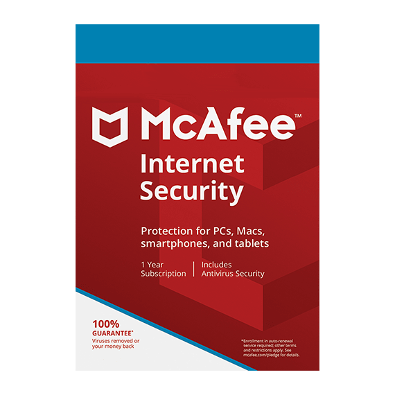 McAfee Internet Security (Τελευταία Έκδοση) 5 Devices, 1 Year, Ηλεκτρονική Άδεια | Techbox