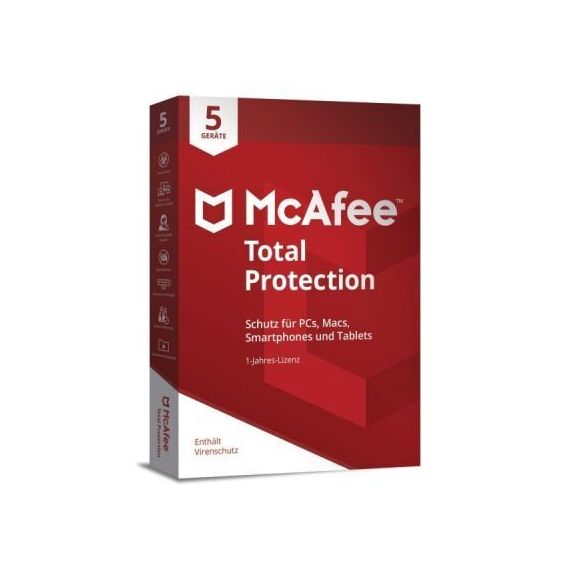 McAfee Total Protection (Latest Version) (5 PC -1 Year), ESD