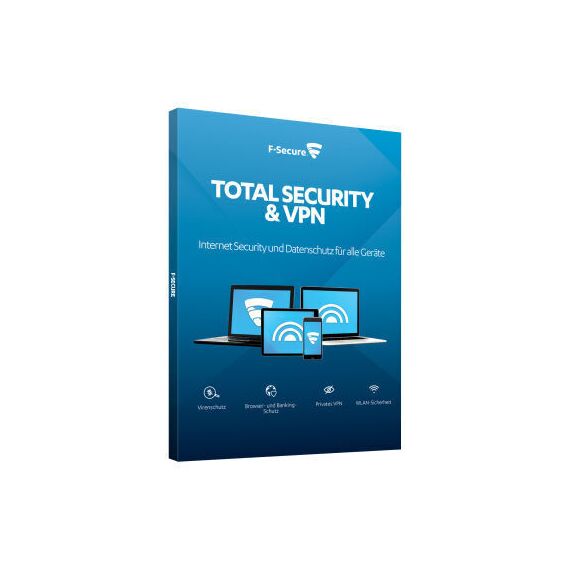 F-Secure Total Security (Τελευταία Έκδοση) & VPN (5 Device - 1 Year) Multi-Device, ESD | Techbox