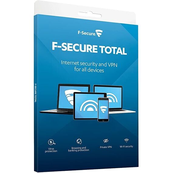 F-Secure Total Security (Τελευταία Έκδοση) & VPN (5 Device - 2 Year) Multi-Device, ESD | Techbox