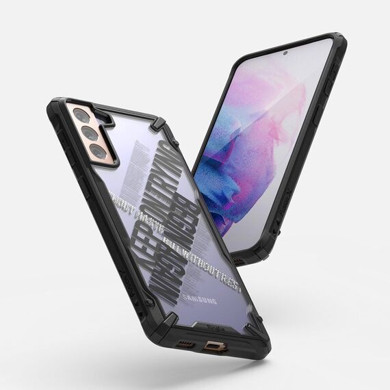 Ringke Fusion X Design durable PC Case with TPU Bumper for Samsung Galaxy S21 5G black (Cross) (XDSG0050) - Samsung Cases - Cases - Techbox