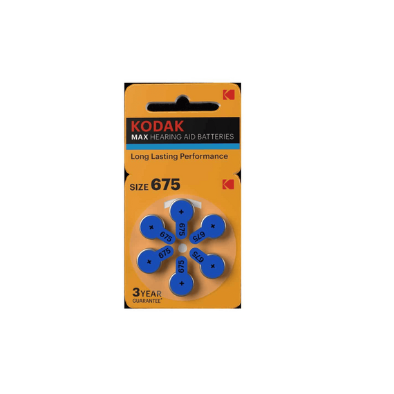 Kodak Hearing Aid 675 Single-use battery Zinc-Air - Batteries & Chargers - Consumables - Techbox