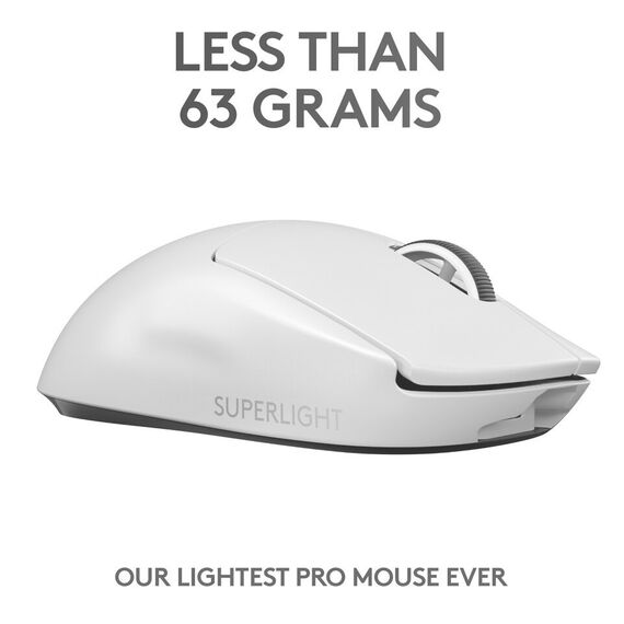 Logitech - PRO X SUPERLIGHT Wireless Gaming Mouse - WHITE / Computers - Mice - Keyboards & Mice - Techbox