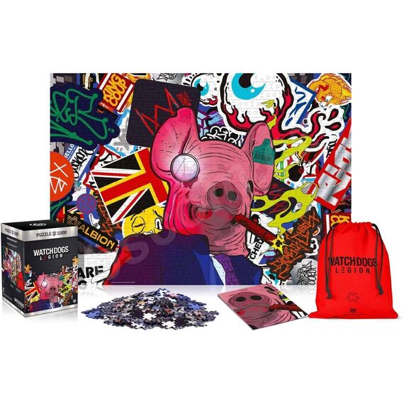 WATCH DOGS LEGION: PIG MASK PUZZLES 1000 pcs / Fan Shop and Merchandise - Videogames - Toys and games