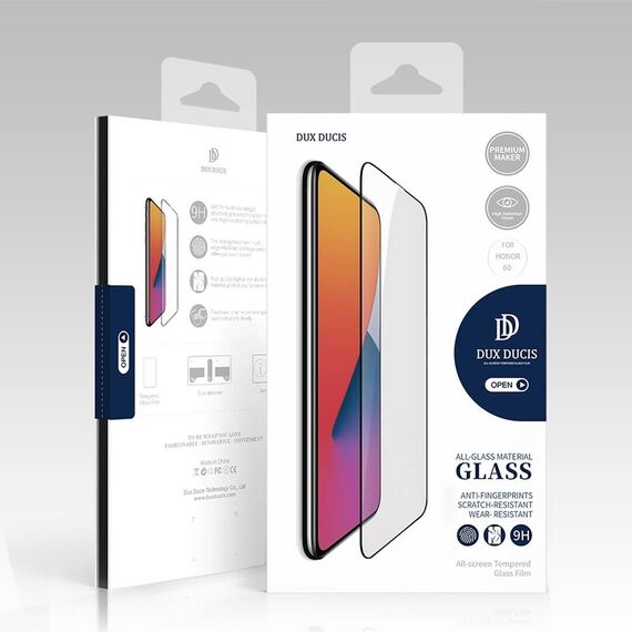 Dux Ducis Curved Glass tempered glass for Honor 60 with a black frame | Techbox