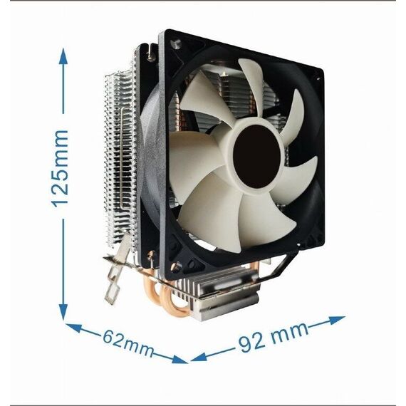 Gembird CPU-HURACAN-X60 computer cooling system Processor Air cooler 9 cm Black, White | Techbox