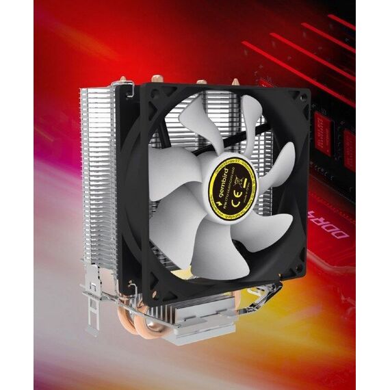 Gembird CPU-HURACAN-X60 computer cooling system Processor Air cooler 9 cm Black, White | Techbox