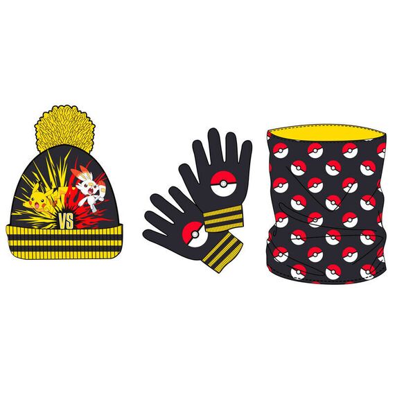 Pokemon snood, hat and gloves set - FASHION AND ACCESSORIES|SET OF WINTER