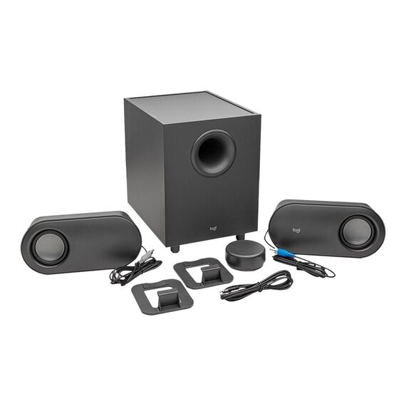 Logitech - Z407 Computer Speakers with Subwoofer and Bluetooth Connection - Graphite / Computers | Techbox