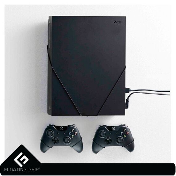 Floating Grips Xbox One X and Controller Wall Mounts - Bundle (Black) - Xbox One Accessories - Accessories for Consoles - Techbox