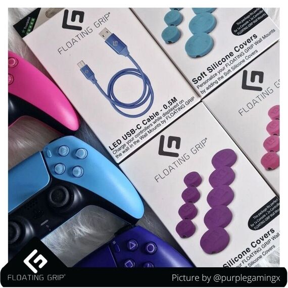 Floating Grip Wall Mount Covers (Turquoise) / Electronics - PS5 Accessories - Accessories for Consoles - Techbox