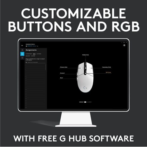 Logitech - G203 LIGHTSYNC Gaming Mouse Black / Computers | Techbox