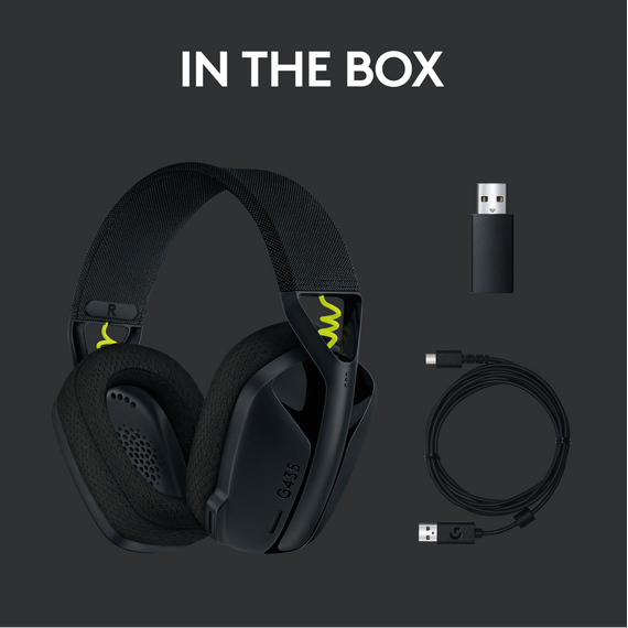 Logitech - G435 Lightspeed Wireless Gaming Headset - Black / Electronics | Techbox