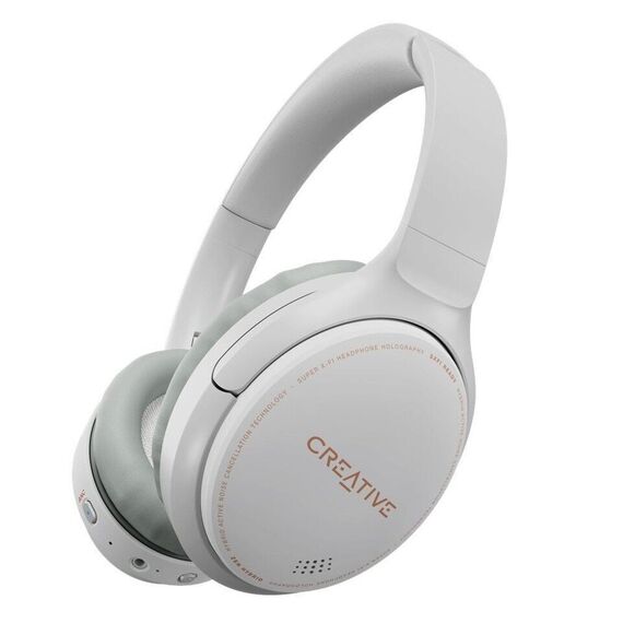 Creative - Zen Hybrid Wireless Over-ear Headphones ANC, White / Electronics - Bluetooth - Headsets - Techbox