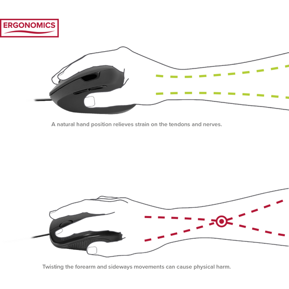 Speedlink - PIAVO Ergonomic Vertical Mouse - Wireless, rubberblack / Computers - Mice - Keyboards & Mice - Techbox