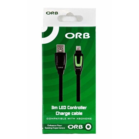 Xbox One - LED Controller Charge Cable 3m (ORB) - Xbox One - Xbox One - Accessories - Chargers - ORB - Product details