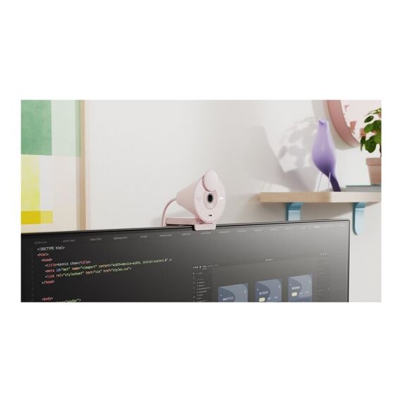 Logitech - Brio 300 Full HD webcam, Rose / Computers