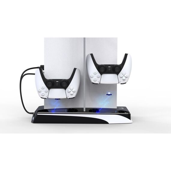 DLX+ LED Multi Function Charger Tower PS5  - White / PlayStation 5 | Techbox