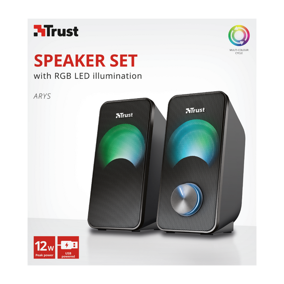 TRUST ARYS COMPACT 2.0 SPEAKER RGB / Computers - Speakers - Speakers & Headphones - Techbox