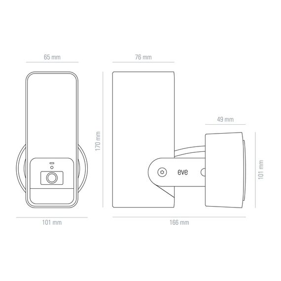 Eve Outdoor Cam - Secure floodlight camera with Apple HomeKit Secure Video technology / Electronics