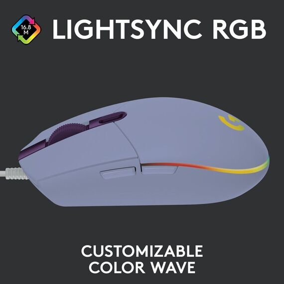 Logitech - G203 Lightsync Gaming Mouse - Lilac / Computers - Mice - Keyboards & Mice - Techbox