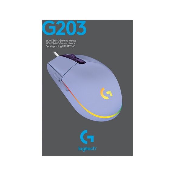 Logitech - G203 Lightsync Gaming Mouse - Lilac / Computers - Mice - Keyboards & Mice - Techbox