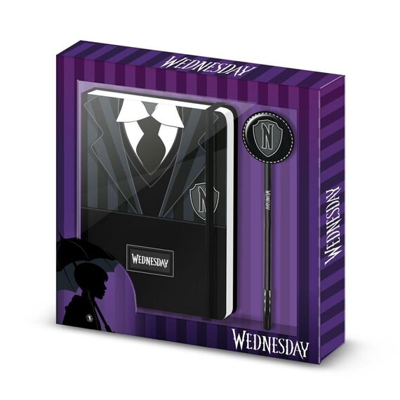 WEDNESDAY - Uniform - Gift Box - A5 Notebook + Pen - Merchandise Office Supplies - Various - Techbox