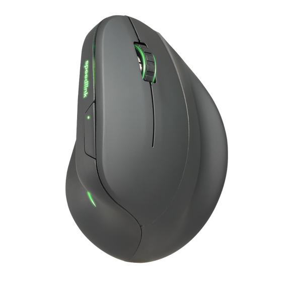 Speedlink - PIAVO PRO Illuminated Rechargeable Vertical Ergonomic Mouse - wireless, rubber-black / Computers - Mice - Keyboards & Mice - Techbox