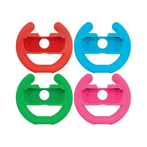 ONIVERSE - Pack of 4 Racing wheel controller holders - Blue/Red/Green/Pink / Nintendo Switch | Techbox