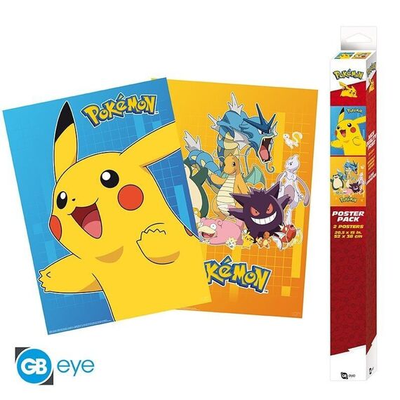 POKEMON - Set 2 Posters - Colourful Characters (52x38) / Fan Shop and Merchandise |  Techbox
