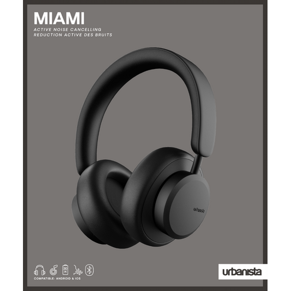 Urbanista - Miami Midnight Black Wireless ANC Headphones / Electronics | Techbox