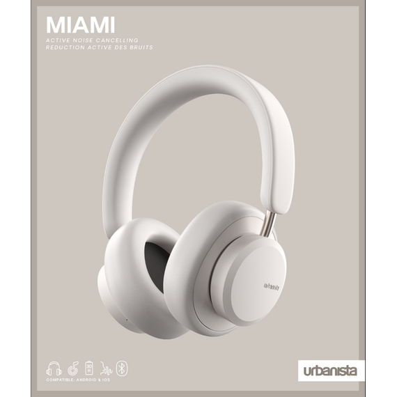 Urbanista - Miami White Pearl Wireless ANC Headphones / Electronics | Techbox