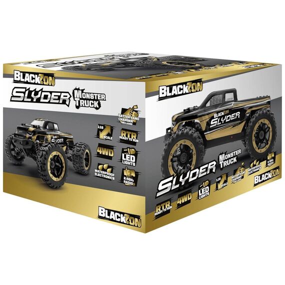 BLACKZON - Slyder MT 1/16 4WD Electric Monster Truck - Gold (540101) / Toys - Modeling - Hobbies - Techbox