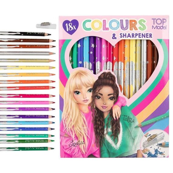 TOPModel - 18 Colouring Pencilswith sharpener - (0612215) / Toys - Merchandise Office Supplies - Various - Techbox