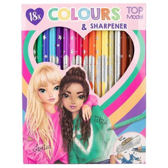 TOPModel - 18 Colouring Pencilswith sharpener - (0612215) / Toys - Merchandise Office Supplies - Various - Techbox