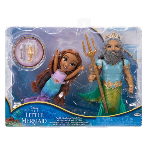 Disney The Little Mermaid Ariel + Triton doll 15cm |  Techbox